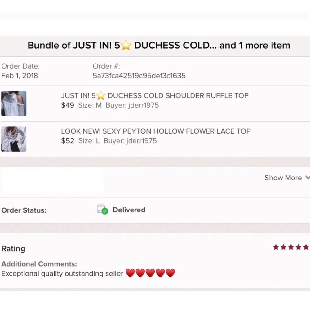 DUCHESS COLD SHOULDER RUFFLE TOP - Picture 8 of 8